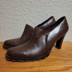Directives Brown Leather Heeled Pumps Size 8M